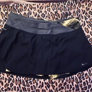 Nike Black and Gray Dri-FIT Skort
